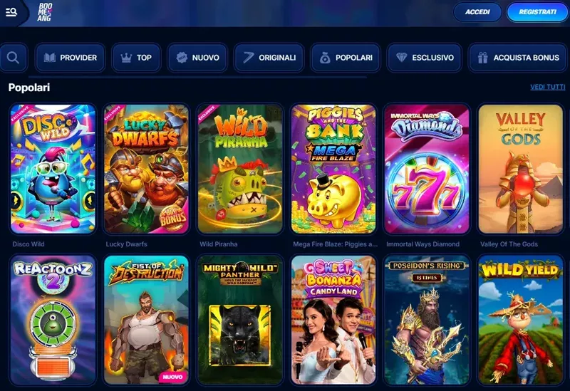 boomerang bet accesso