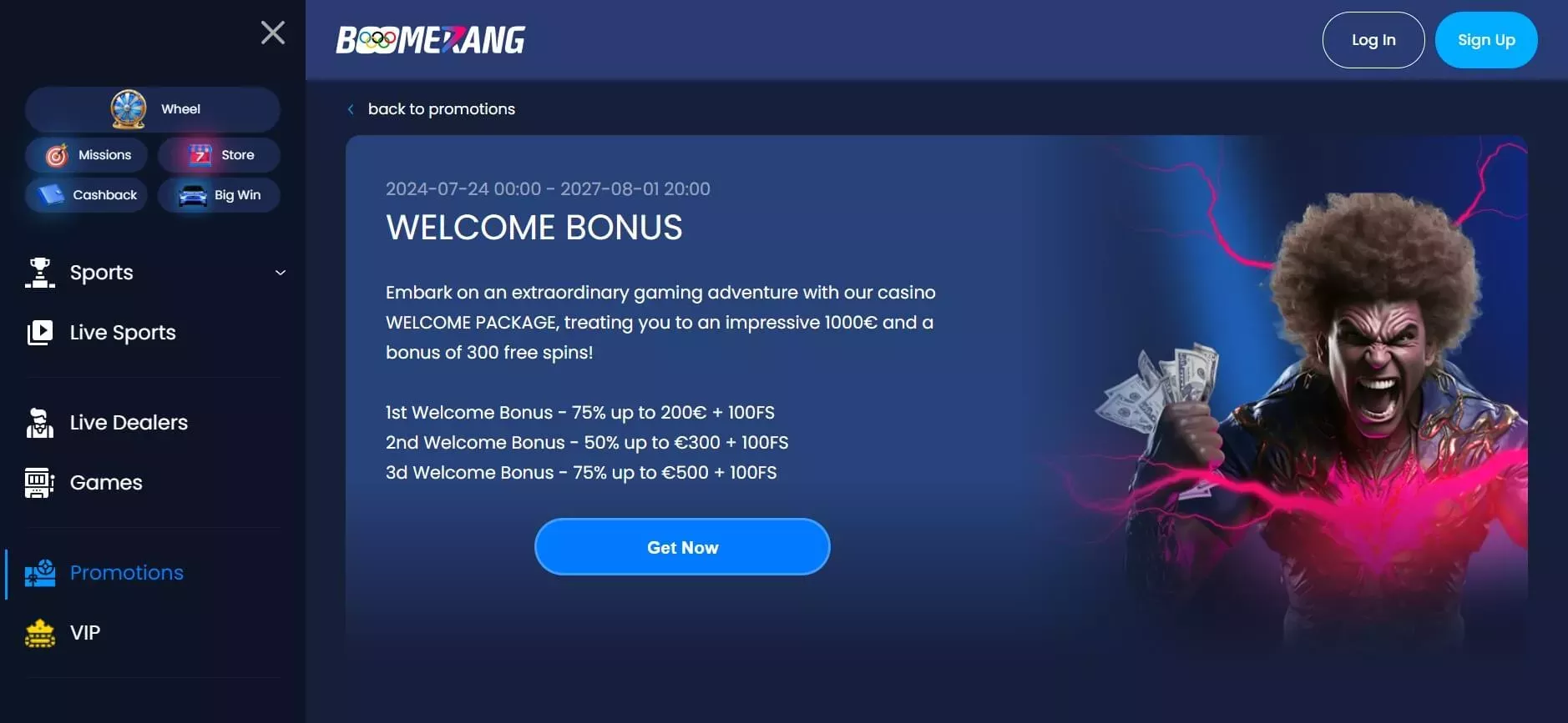 boomerang bet bonus 87