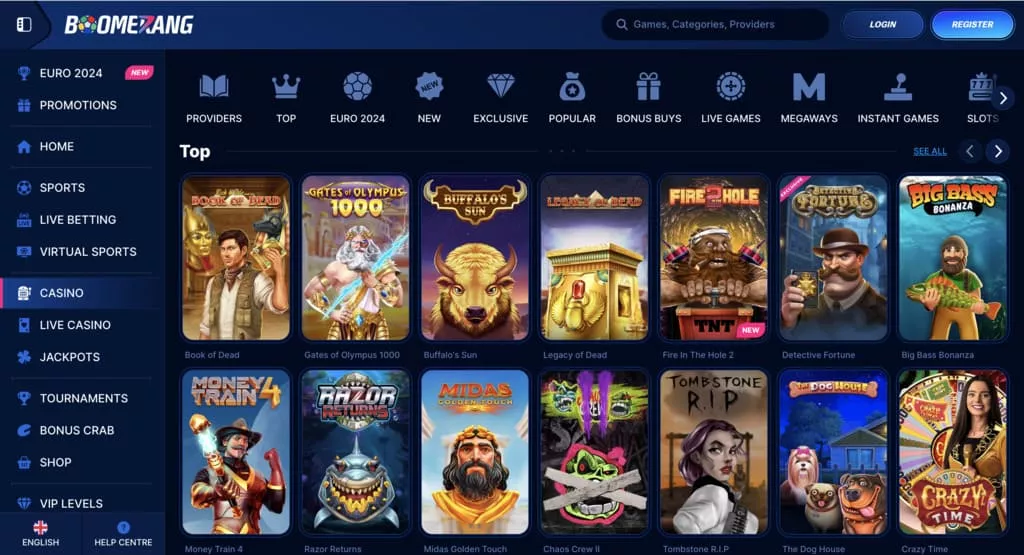 boomerang bet casinò