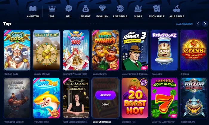 boomerang bet Casino Spiele