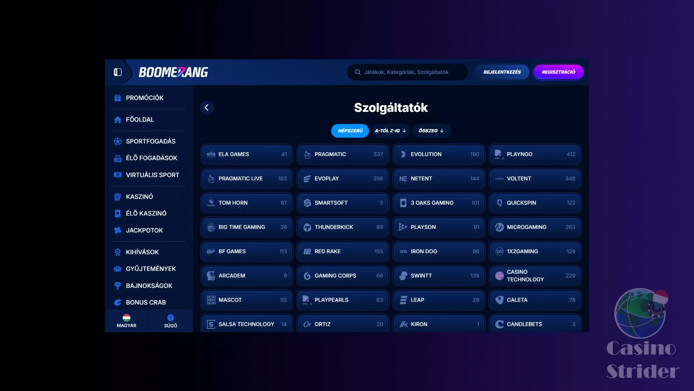 boomerang bet kaszinó