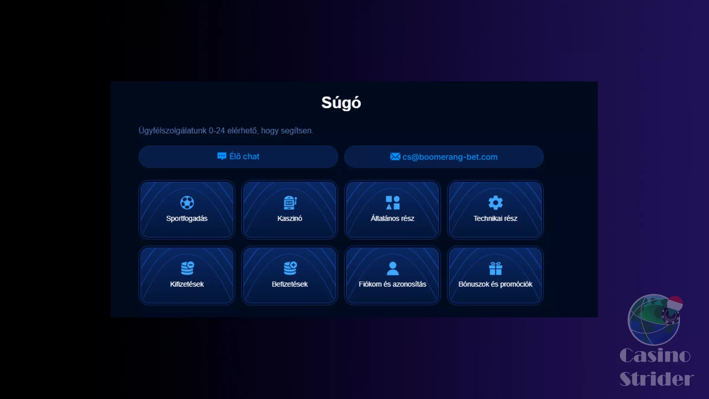 boomerang bet bónuszok