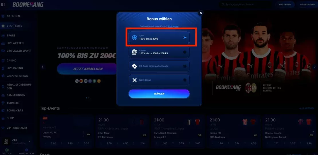 Boomerang Sportwetten Bonus Codes Download Boomerang Sportwetten Bonus Codes on Android and iPhone