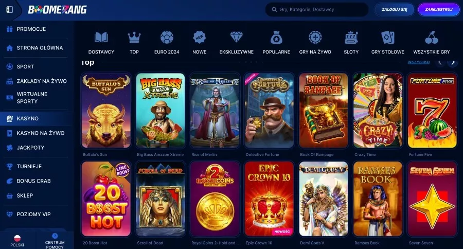 wersja mobilna boomerang bet